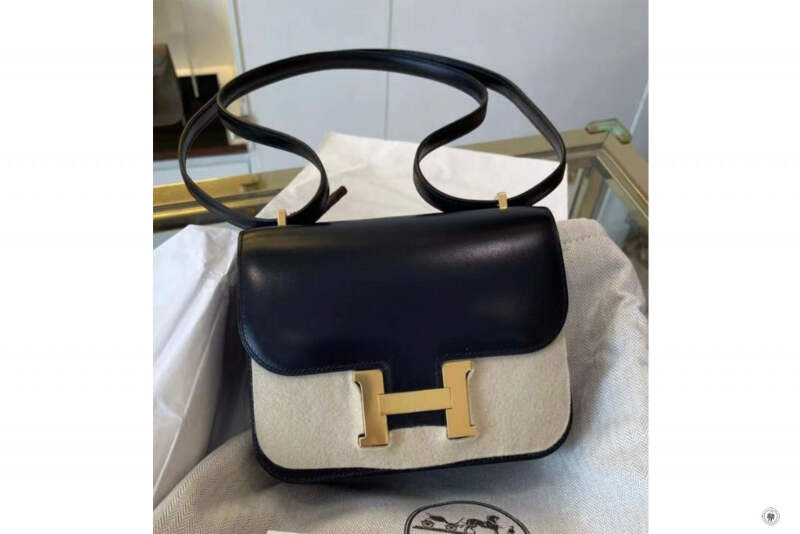 NEW Hermes 056346 Constance Iii Black CC89 Box Mini Shoulder
