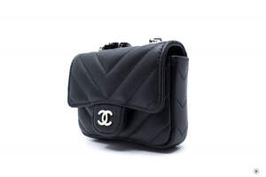 (シャネル) ベルトバッグ☆AP2427☆ NEW Chanel AP2305 B07199 Classic Chevron Belt Bag Black