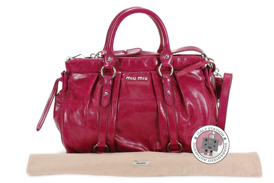 miumiu Vitello Lux Ribbon 2way Bag blown