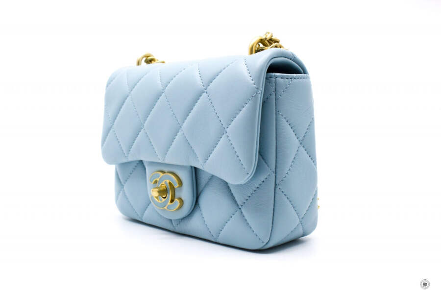 NEW Chanel AS3113 B07634 Mini Flap Bag With Enamel And Gold Tone