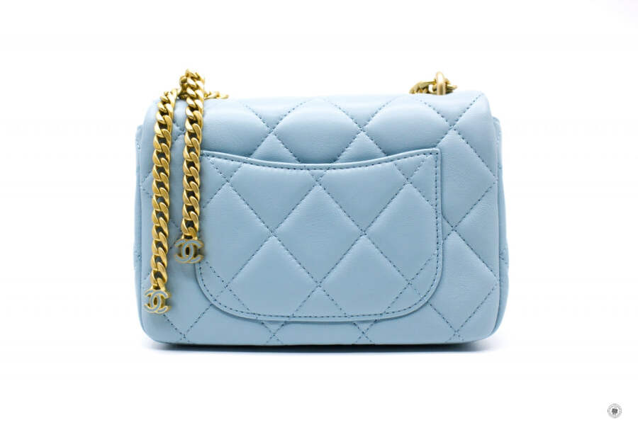 NEW Chanel AS3113 B07634 Mini Flap Bag With Enamel And Gold Tone