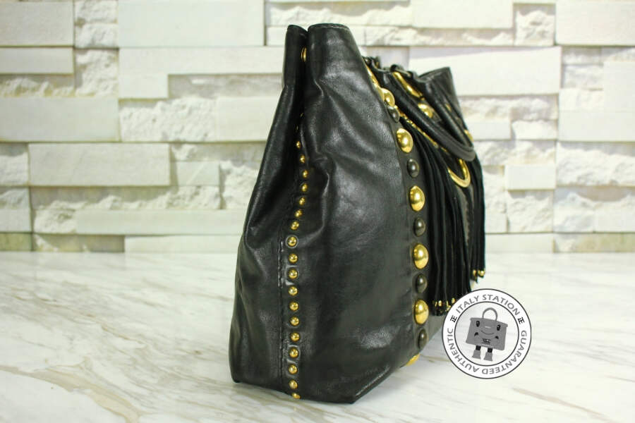 USED Gucci 207301 Black Leather Tote Bag Ghw AUTHENTIC NWT | eBay