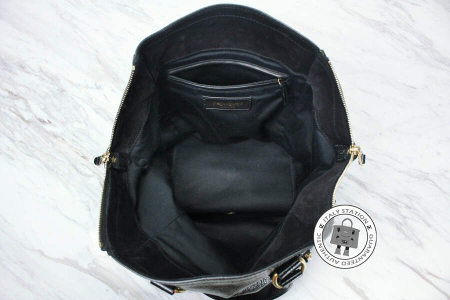 Used Saint Laurent 202649 Downtown Buffalo Black Patent