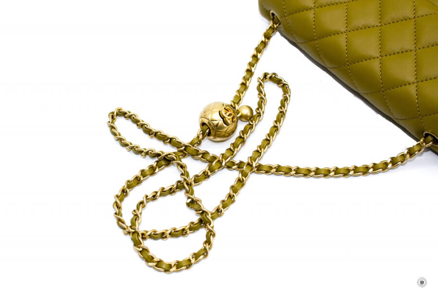 シャネル ハンガー NEW Chanel AS1787 B02916 Mini Flap Bag Crush Avocado / NJ526