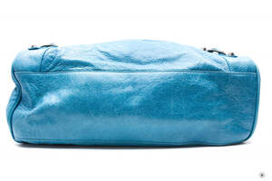 Used Balenciaga 235216 D94JT Small Stud Velo Blue Lambskin