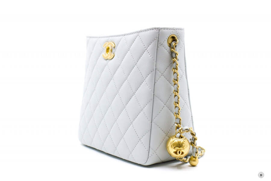 NEW Chanel 23C Pearl Crush Hobo AS3259 Ice Blue Calfskin Shoulder