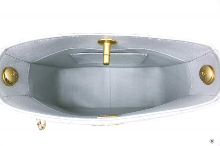 NEW Chanel 23C Pearl Crush Hobo AS3259 Ice Blue Calfskin Shoulder
