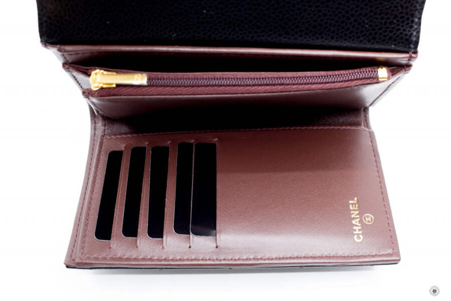 NEW Chanel AP0232 Y01864 Classic Flap Wallet Black / C3906