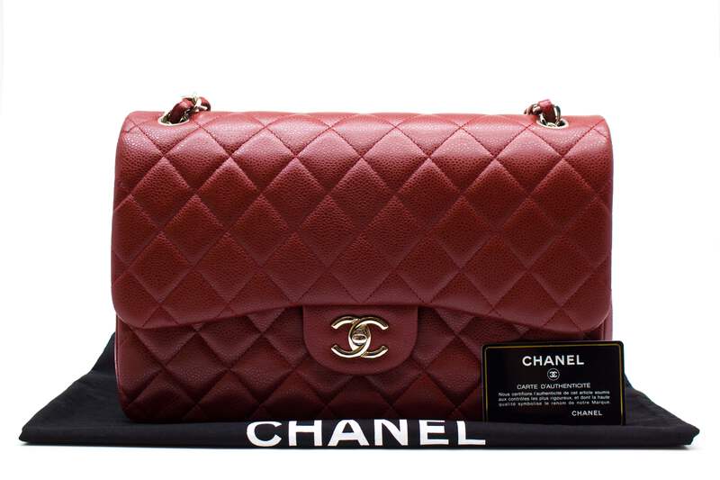【CHANEL】A58600 キャビア クラシック ラージ ショルダーバッグ CHANEL/シャネル クラシック ラージ マトラッセ Wチェーン
