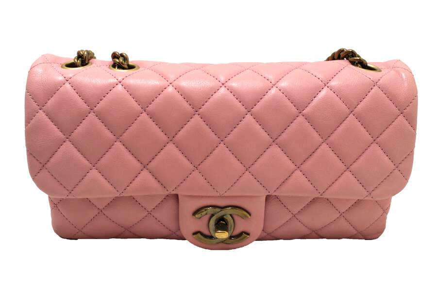 CHANEL レザー ベルト ブラック/ピンク CHANEL レザー ベルト ブラック/ピンク