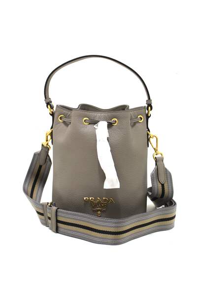 prada コットン　手袋 PRADA Vintage Logo Knit Shoulder Bag Pink Silver Cotton