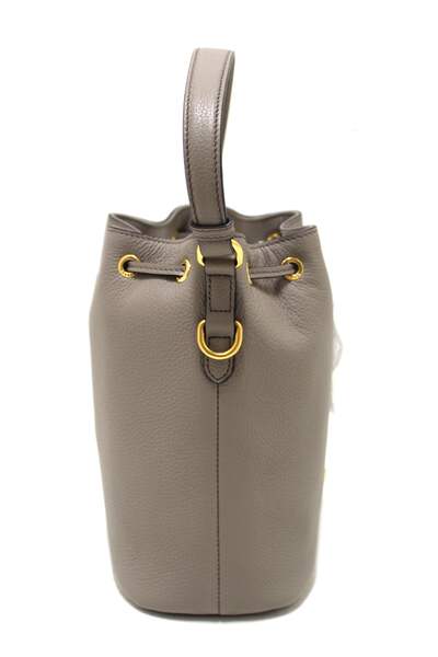 ハンドバッグ Prada Suede Calf Leather Bucket Bag With Drawstring Closure Prada Quilted Suede Drawstring Bucket Bag - Brown Bucket