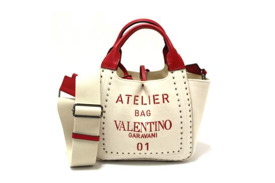 NEW Valentino Rockstud Medium Shoulder Tote Bag Brown Cognac