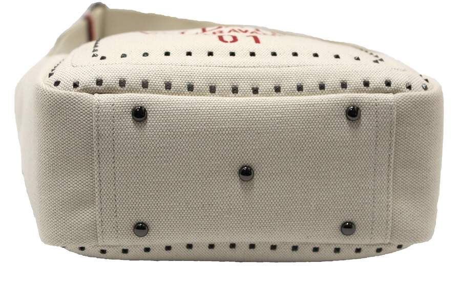 NEW Valentino Garavani White Atelier Metal Stitch 01 Canvas