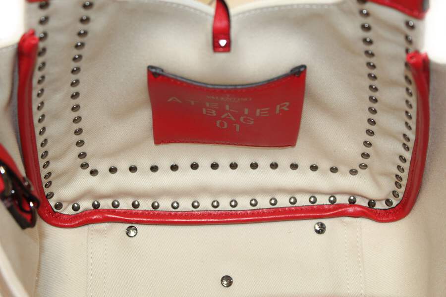 トートバッグ VALENTINO GARAVANI ROCKSTUD CANVAS MINI TOTE Rockstud mini tote bag | Le Noir - Unconventional Luxury