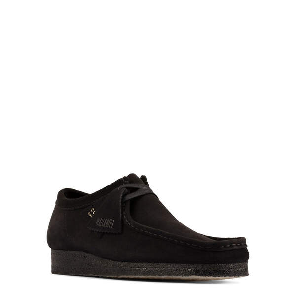 NEW Clarks - Wallabee Black Suede Shoe - 26155519 - BLACK