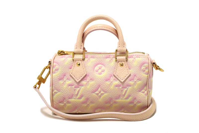 USED Louis Vuitton Pink Summer Stardust Monogram Empreinte Leather