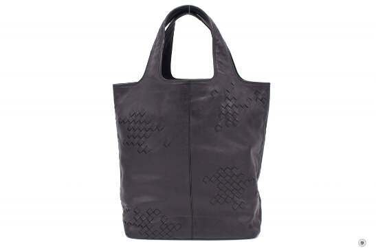 USED Bottega Veneta 131673 V0055 Intrecciato Leather Tote Black