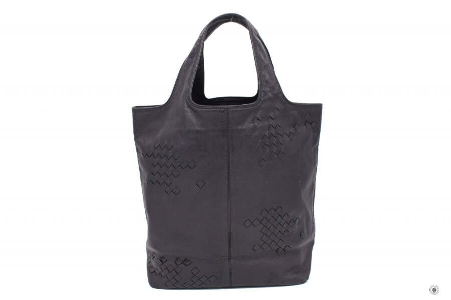BOTTEGA VENETA バックsale USED Bottega Veneta 131673 V0055 Intrecciato Leather Tote Black