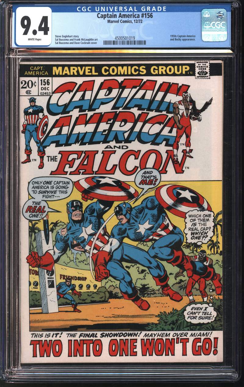 Marvel Comics Captain America #156 12/72 CGC 9.4 White Pages | eBay