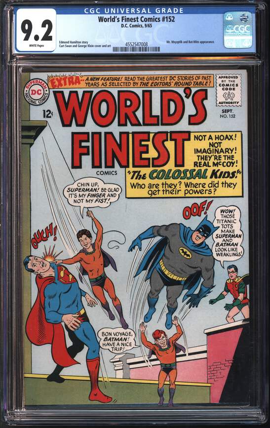 D.C. Comics World's Finest Comics #152 9/65 CGC 9.2 White Pages | eBay