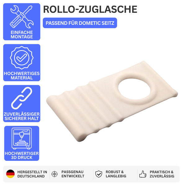 Ersatz Zuglasache passend für Dometic Seitz Rollo Halter Springrollo