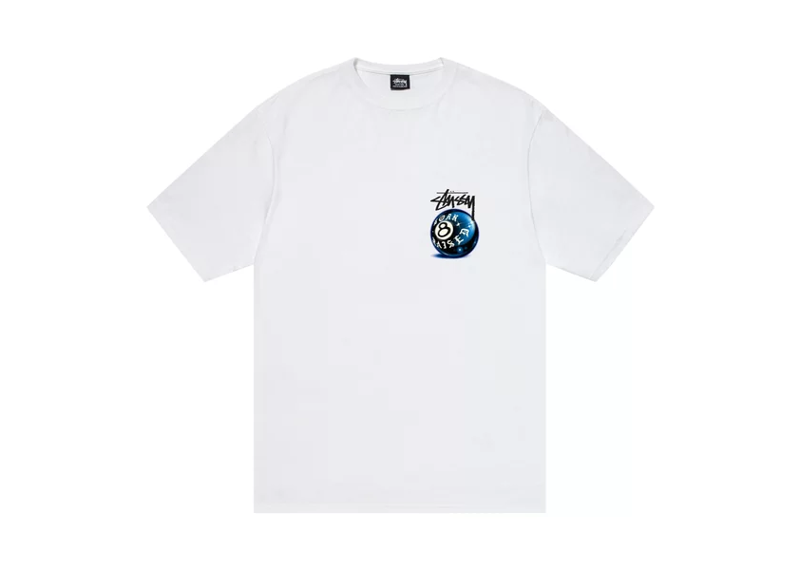 ★【Stussy x Born X Raised】★Stussy 8 Ball T-Shirt White★ Stussy x Born X Raised 8 Ball Tee White | eBay