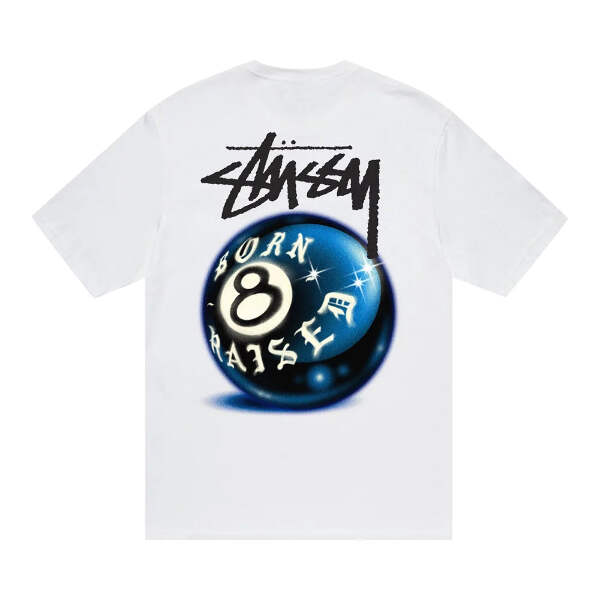 Stussy x Born X Raised 8 Ball Tee White | eBay