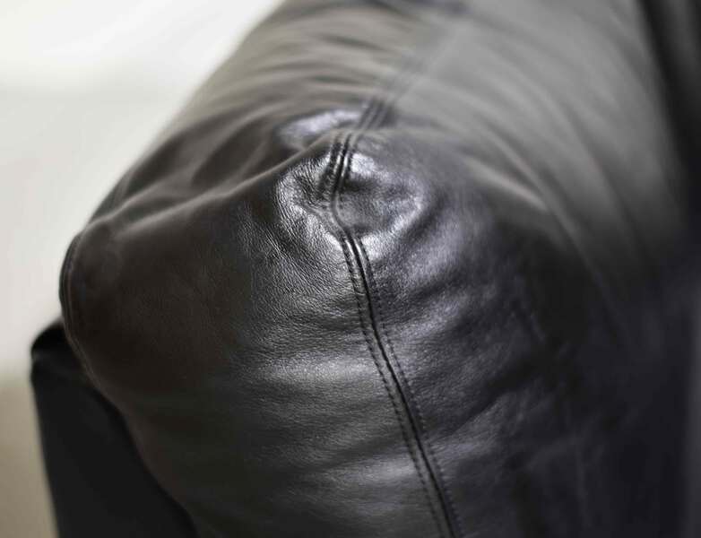 Vintage Black Leather 3 Seater Sofa by Hancock and Moore | eBay
