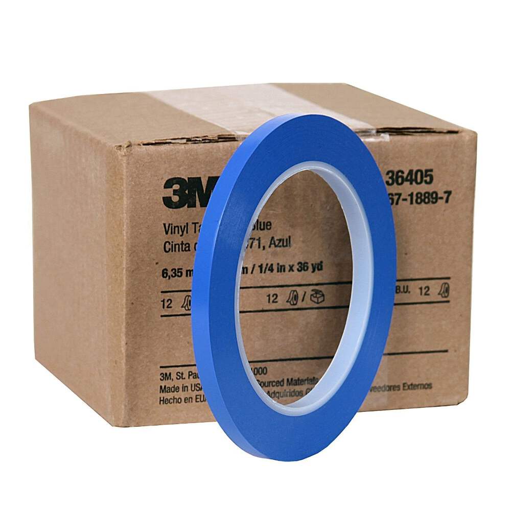 3m Fine Line Vinyl Tape 471 Blue 2 Rolls 6mm X 32 9m For Edge