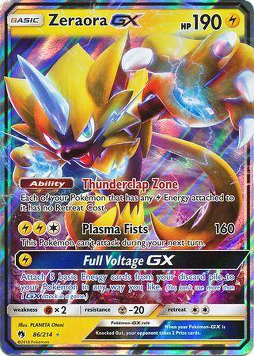 Zeraora GX Pokemon TCG Online PTCGO SENT FAST 86//214