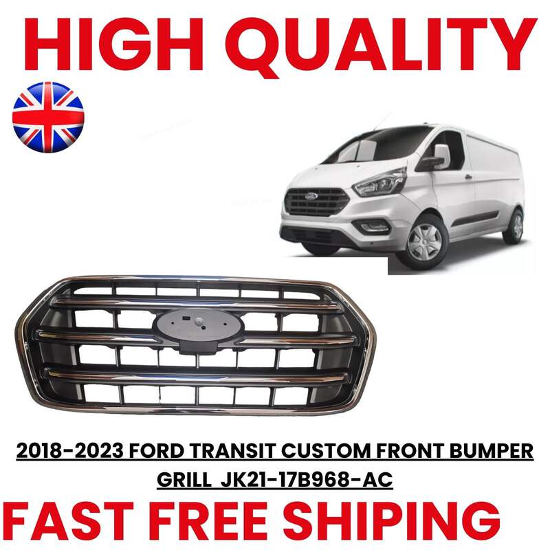Chrome Front Grille Stainless Steel For Ford Transit MK8 [2019