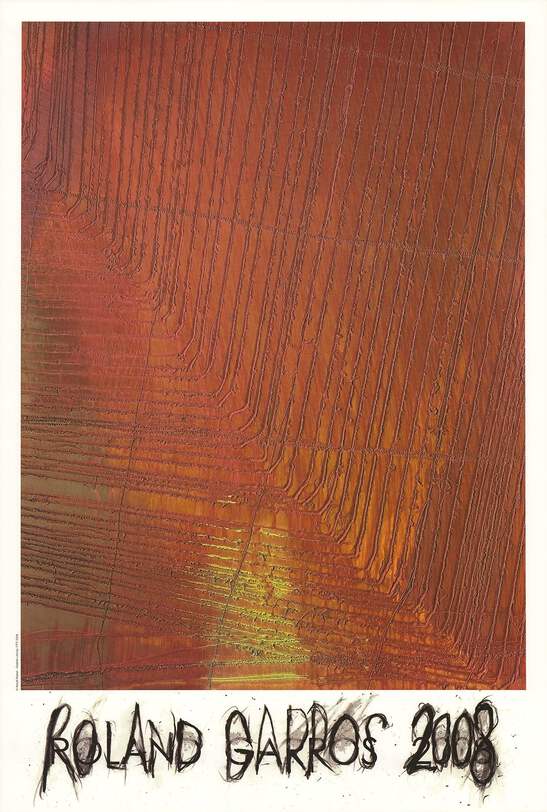 Arnulf Rainer ビンテージポスター ARNULF RAINER Roland Garros French Open 31.5