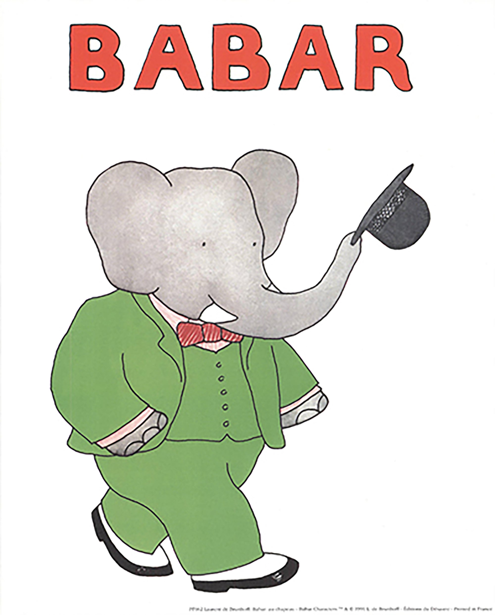 額装品/Le Petit Dejeuner Babar（ジャン ド ブリュノフ） LAURENT DE BRUNHOFF Babar au Chapeau 12