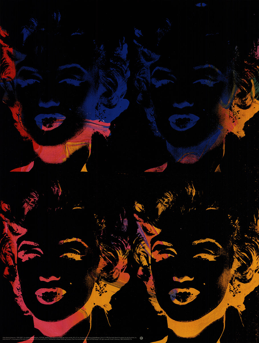 ANDY WARHOL Marilyns x 4 Multicolor 31.5