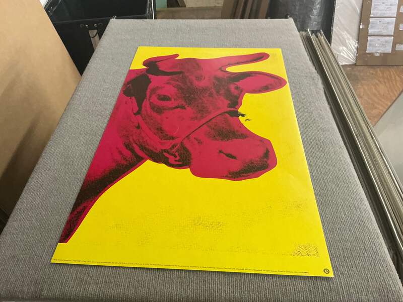 ANDY WARHOL Cow Pink on Yellow, 1966 (small) 33.5