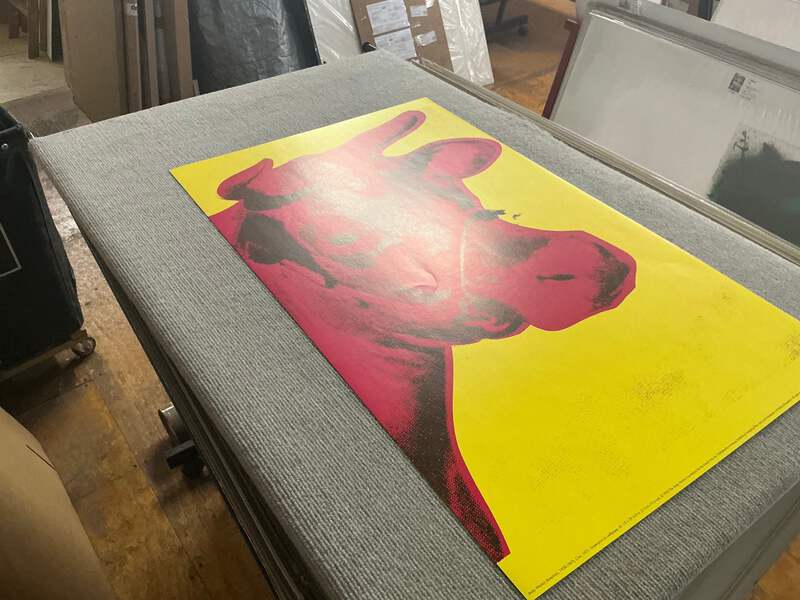 ANDY WARHOL Cow Pink on Yellow, 1966 (small) 33.5
