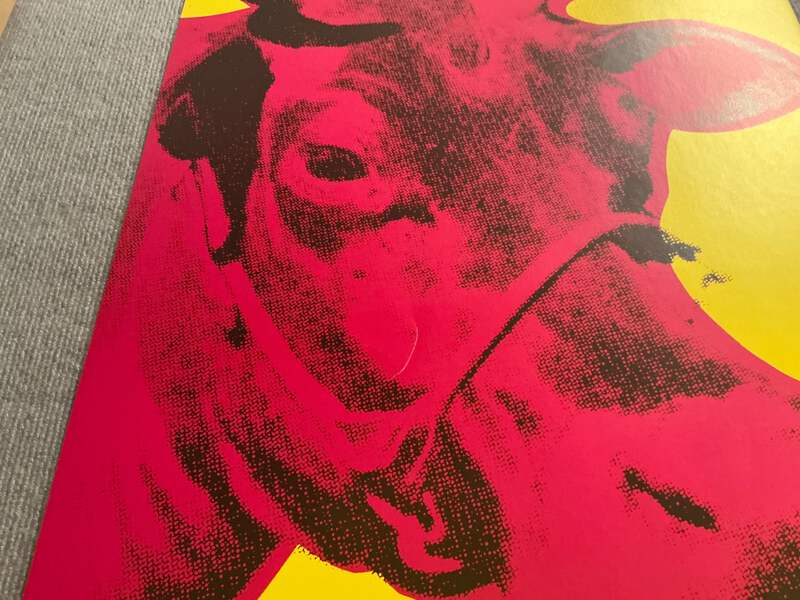 ANDY WARHOL Cow Pink on Yellow, 1966 (small) 33.5