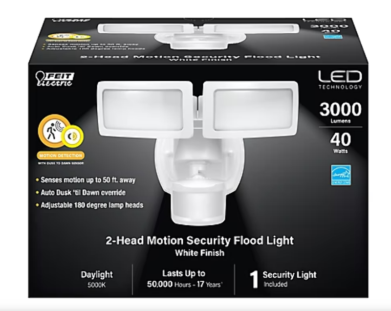 Feit Electric Dual Head LED Motion Security Flood Light eBay