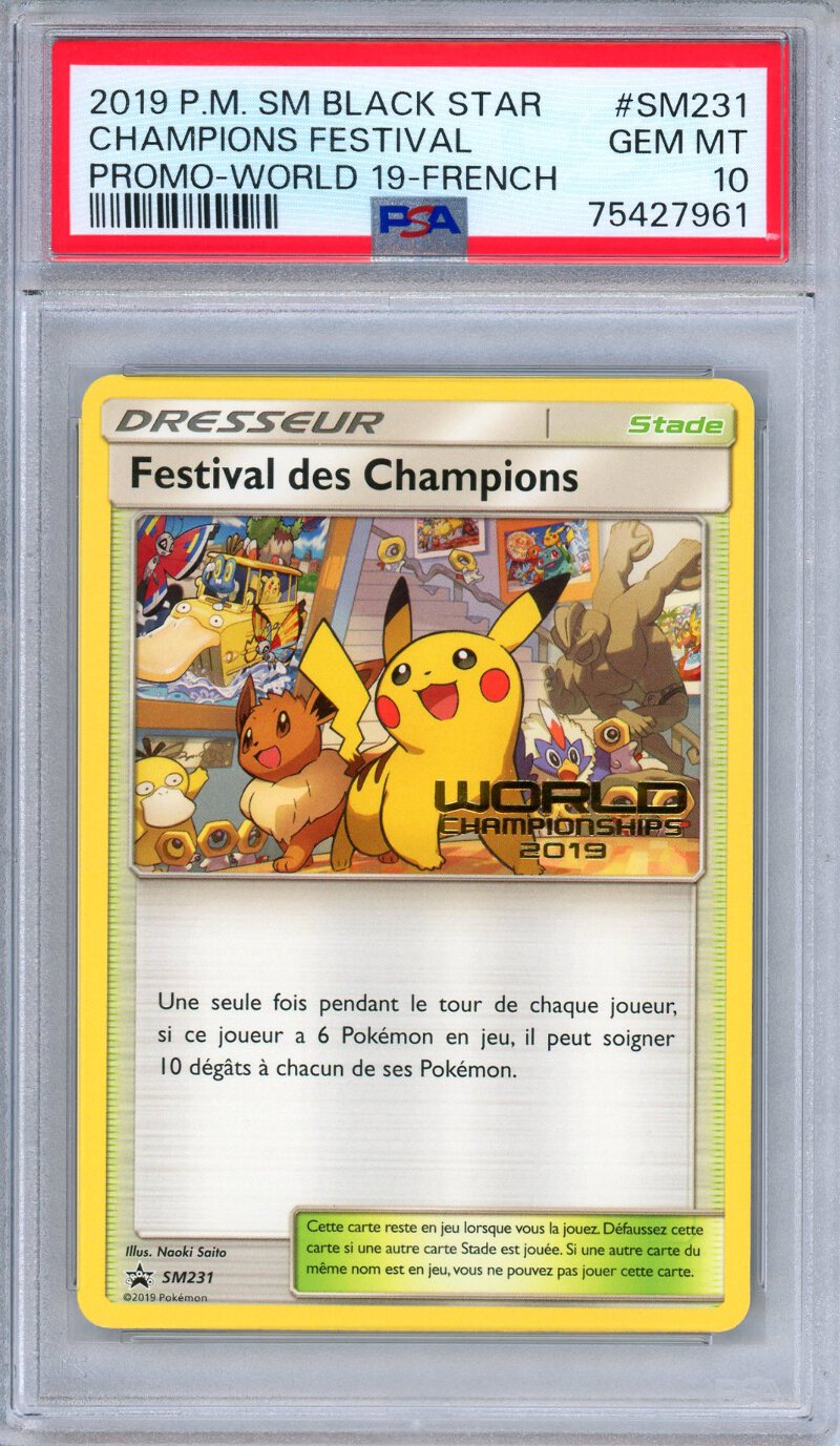 PSA 10 Champions Festival SM231 2019 World Champions Promo