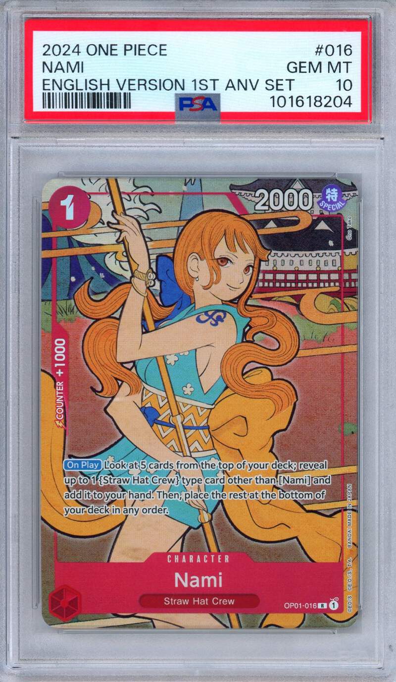 ONE PIECE - 【PSA10】ナミ 1st anniversary set 英語版 R OP01-016 PSA 10 Nami OP01-016 English 1st Anniversary Collection Set