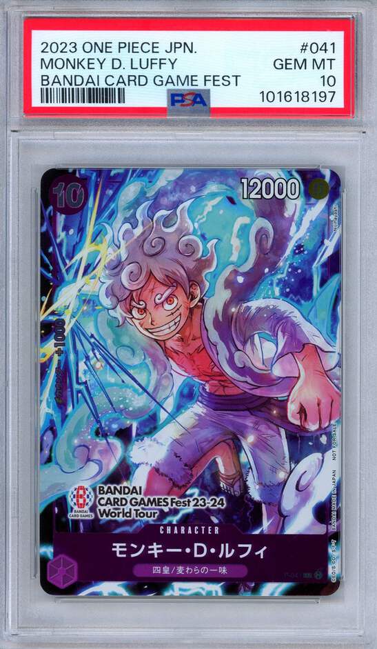 PSA 10 Monkey D. Luffy P-041 Bandai Card Fest 2023 One Piece
