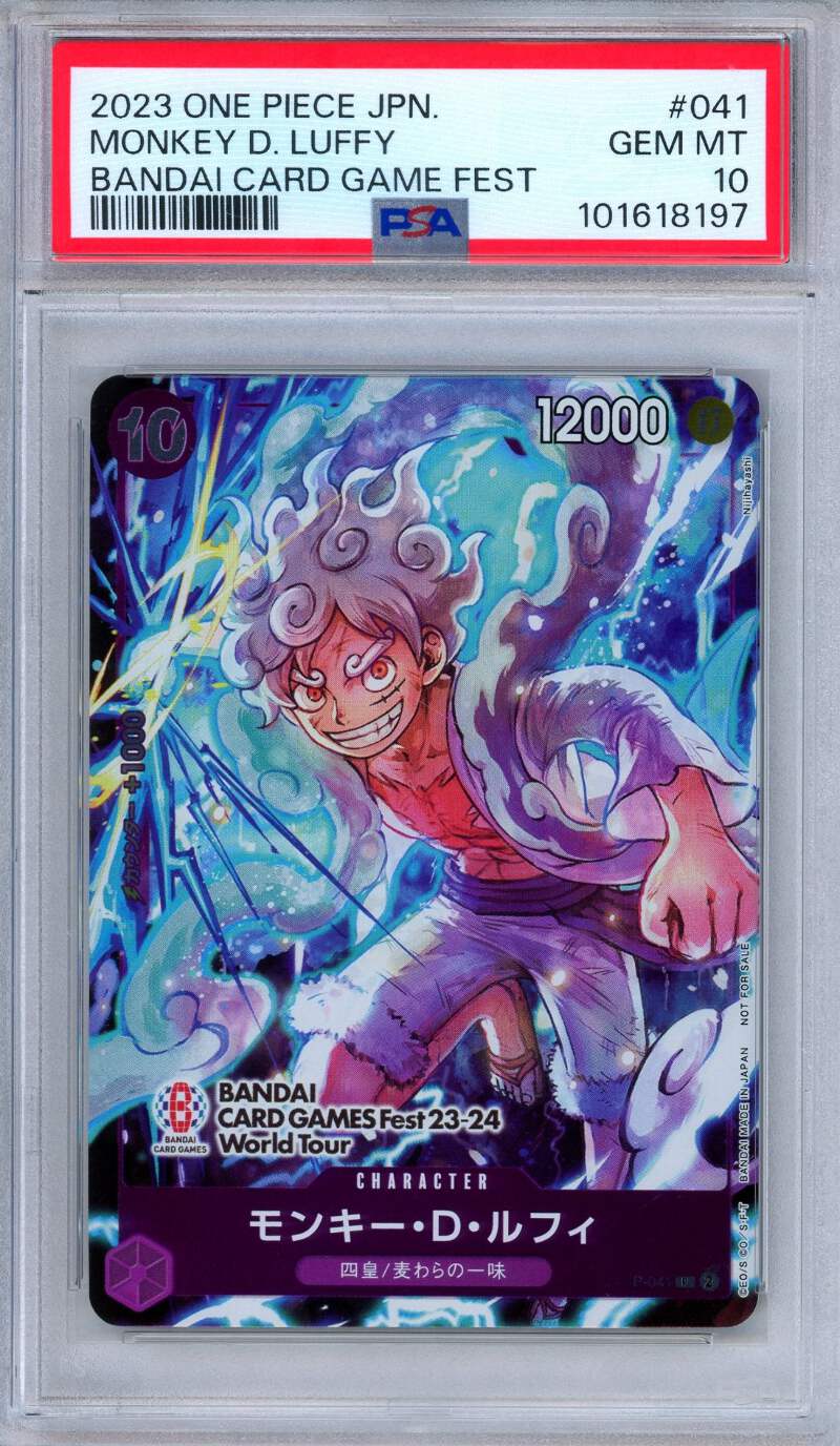 PSA 10 Monkey D. Luffy P-041 Bandai Card Fest 2023 One Piece
