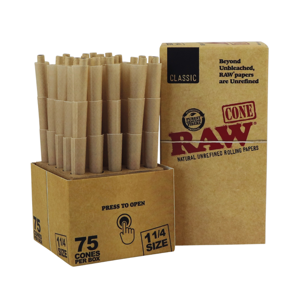 100 Pack Blue Pre-Rolled Cones - King Size 108mm Rolling Papers With Tips