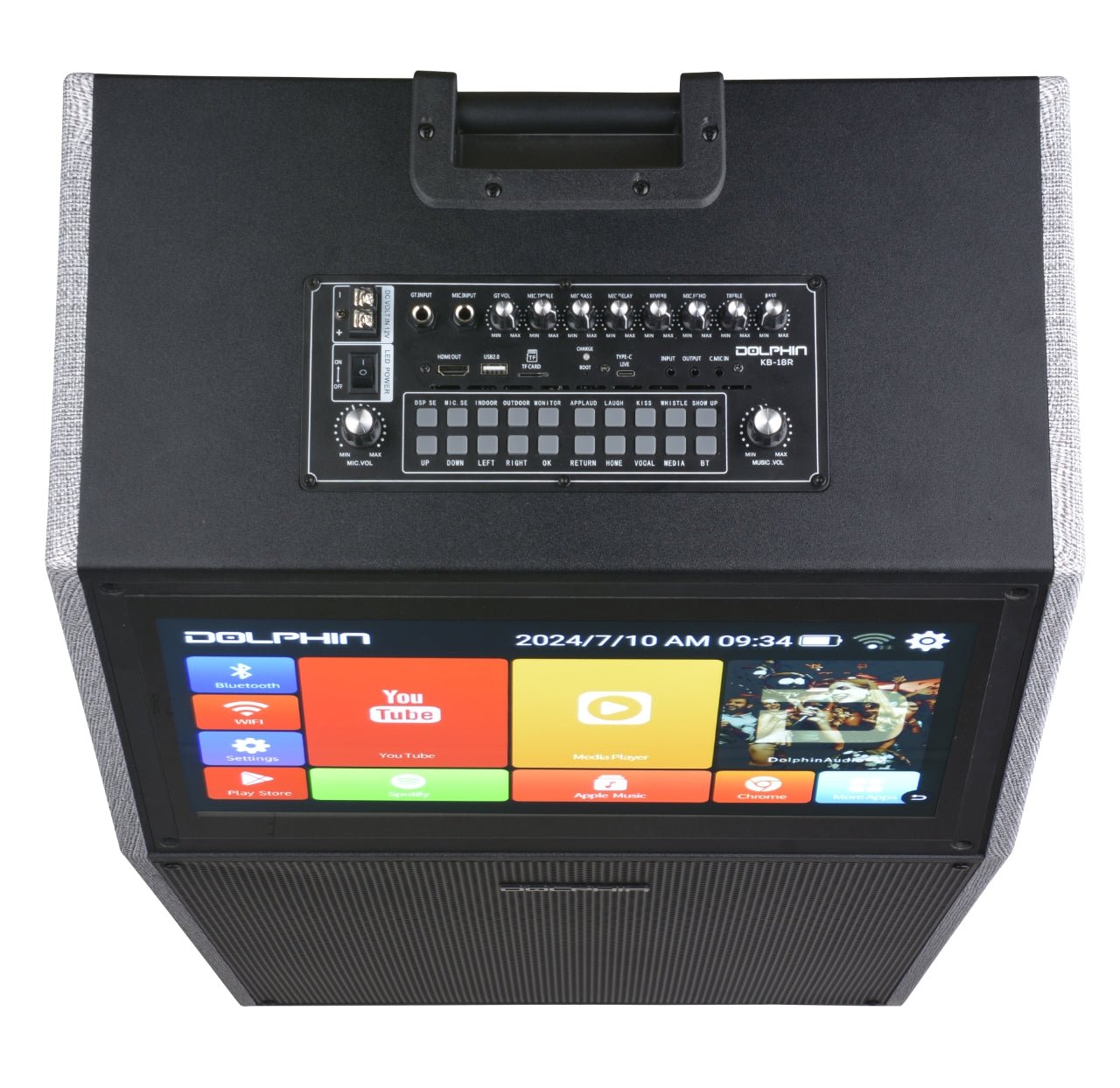 Dolphin All-In-One Karaoke Sound System with 18.5” Touchscreen and