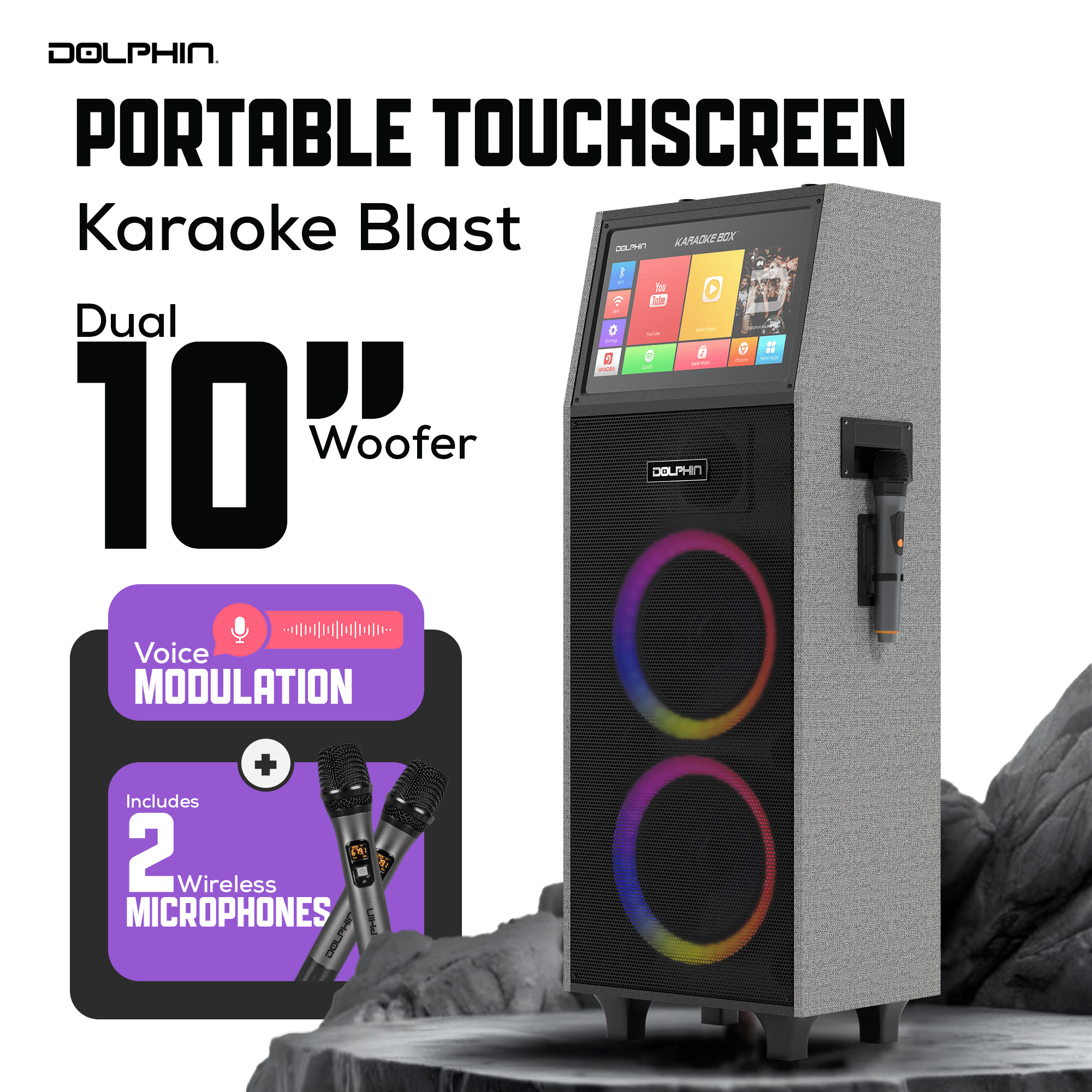 Machine à chanter - STVG785BTW Bluetooth - Karaoké avec lumières disco