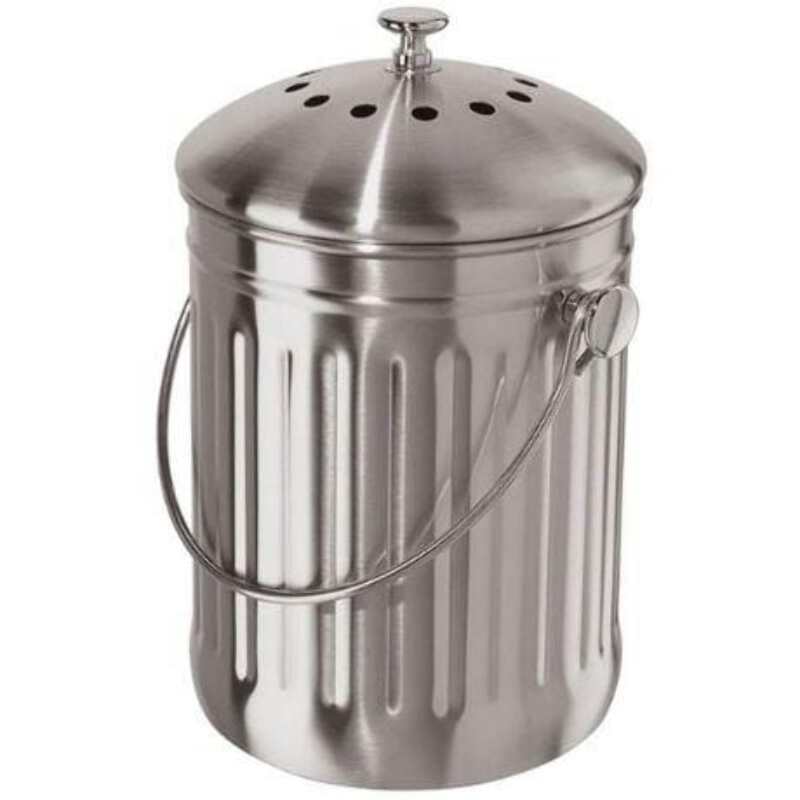 Oggi Stainless Steel Compost Bin 3 8l Eco Environmentally Friendly