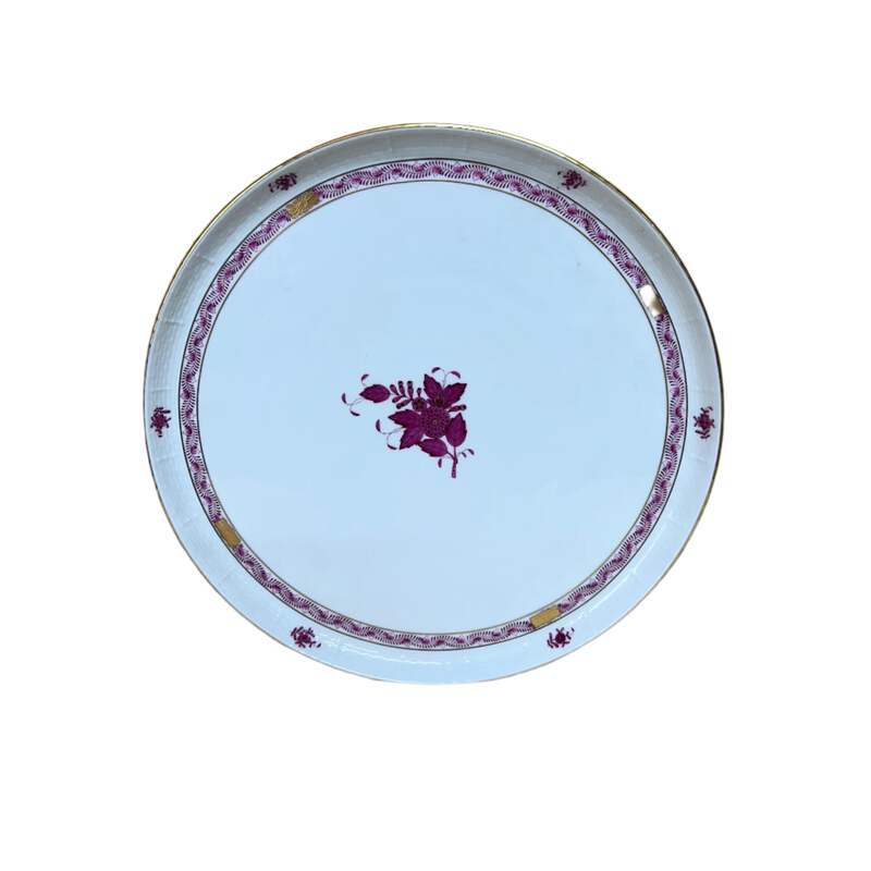 Herend Porcelain Chinese Bouquet Raspberry Serving Platter