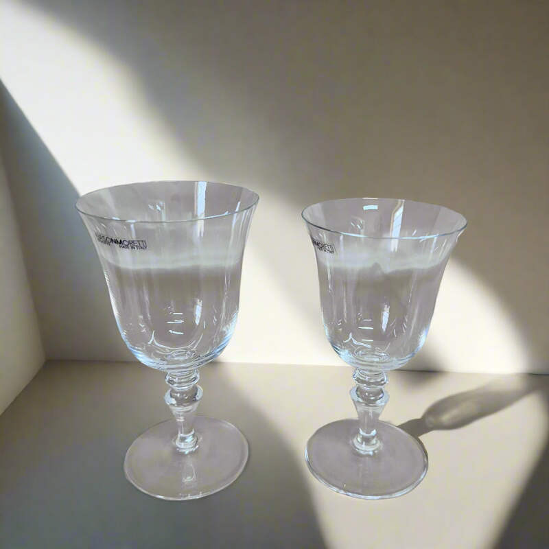 Nasonmoretti Moretti Murano Red and White Wine Clear Glass