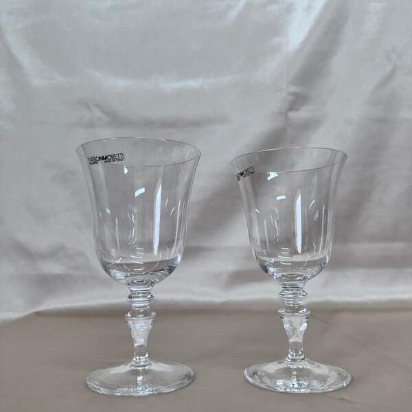 Nasonmoretti Moretti Murano Red and White Wine Clear Glass